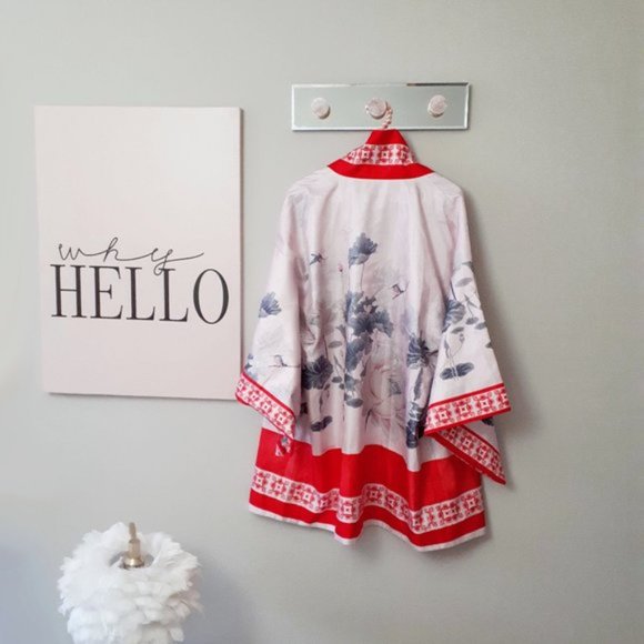 NWT Ted Baker London printed self-tie draped kimono jacket - Picture 9 of 16